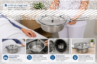 Steckbecken aus Edelstahl 30 cm