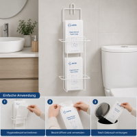 Halterung für Hygienebeutel – Fassungsvermögen: 100 Papierhygienebeutel