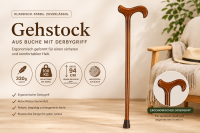 Gehstock Derbygriff braun
