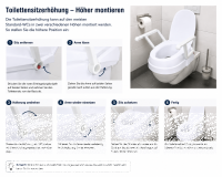 Toilettensitzerhöhung 3-Fach mit Armlehnen