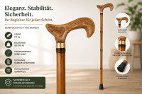 Gehstock Derbygriff Bambus Toffee