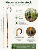 Kinderstock Wanderstock Rundhakenstock Feuerfleck