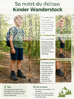 Kinderstock Wanderstock Rundhakenstock Feuerfleck